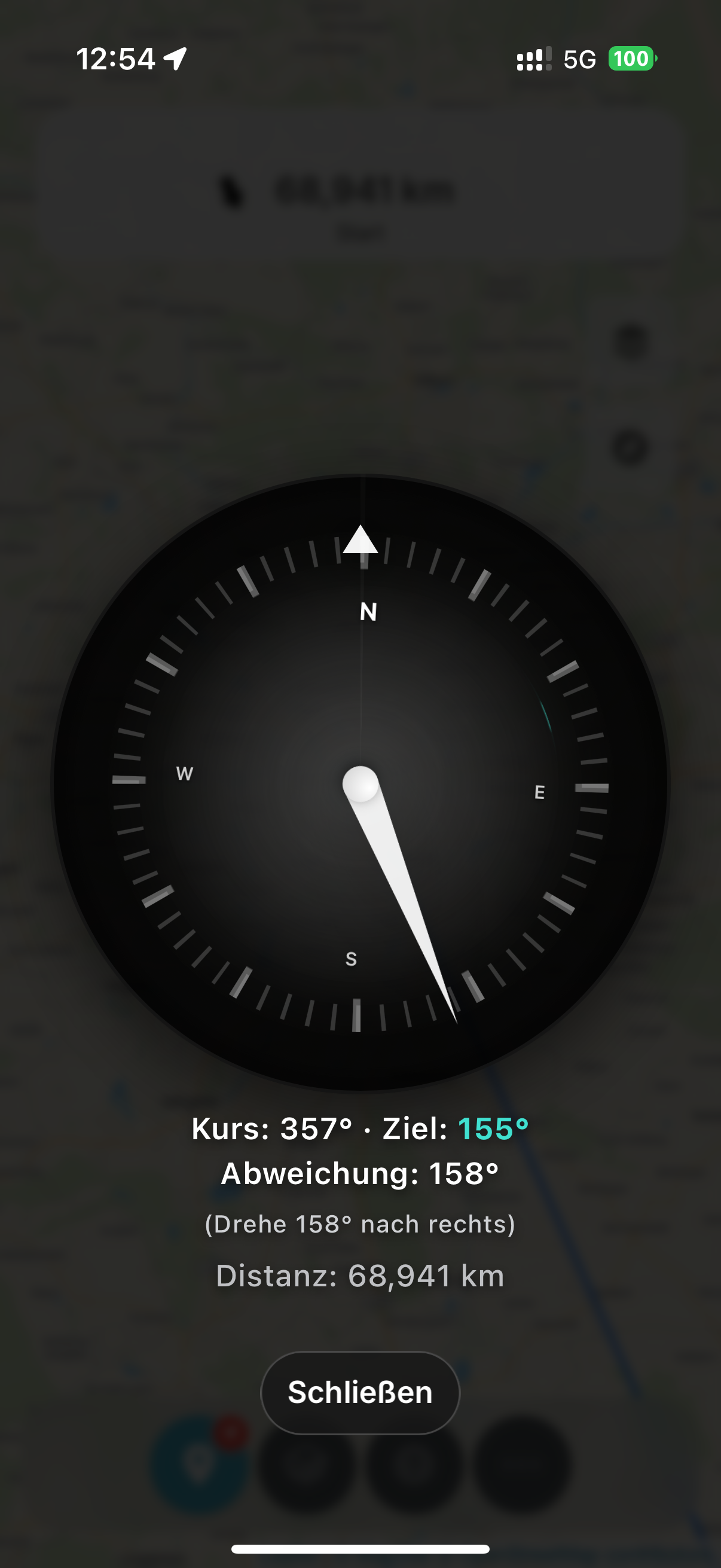 Navigation im Spiel mit Kompass